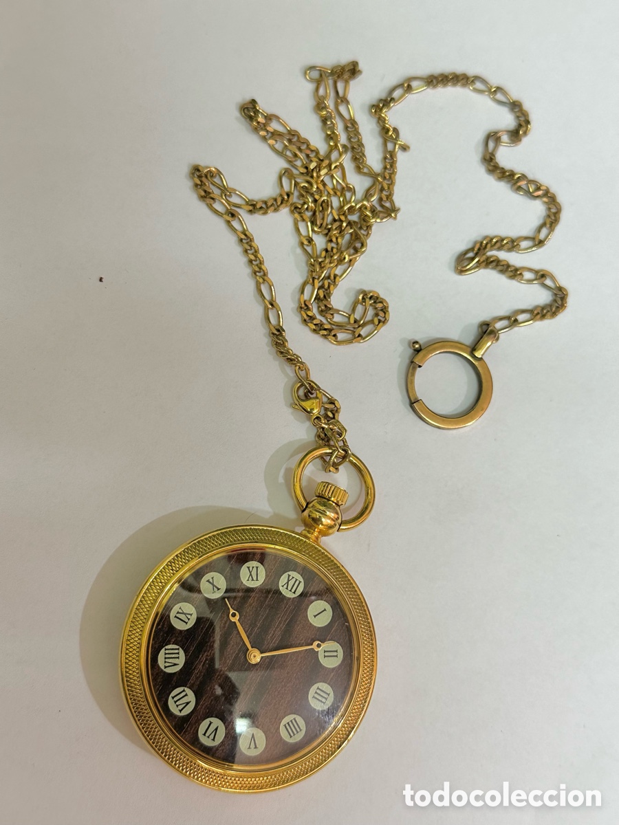 Relojes de bolsillo: Antiguo reloj de bolsillo con n&uacute;meros rumanos