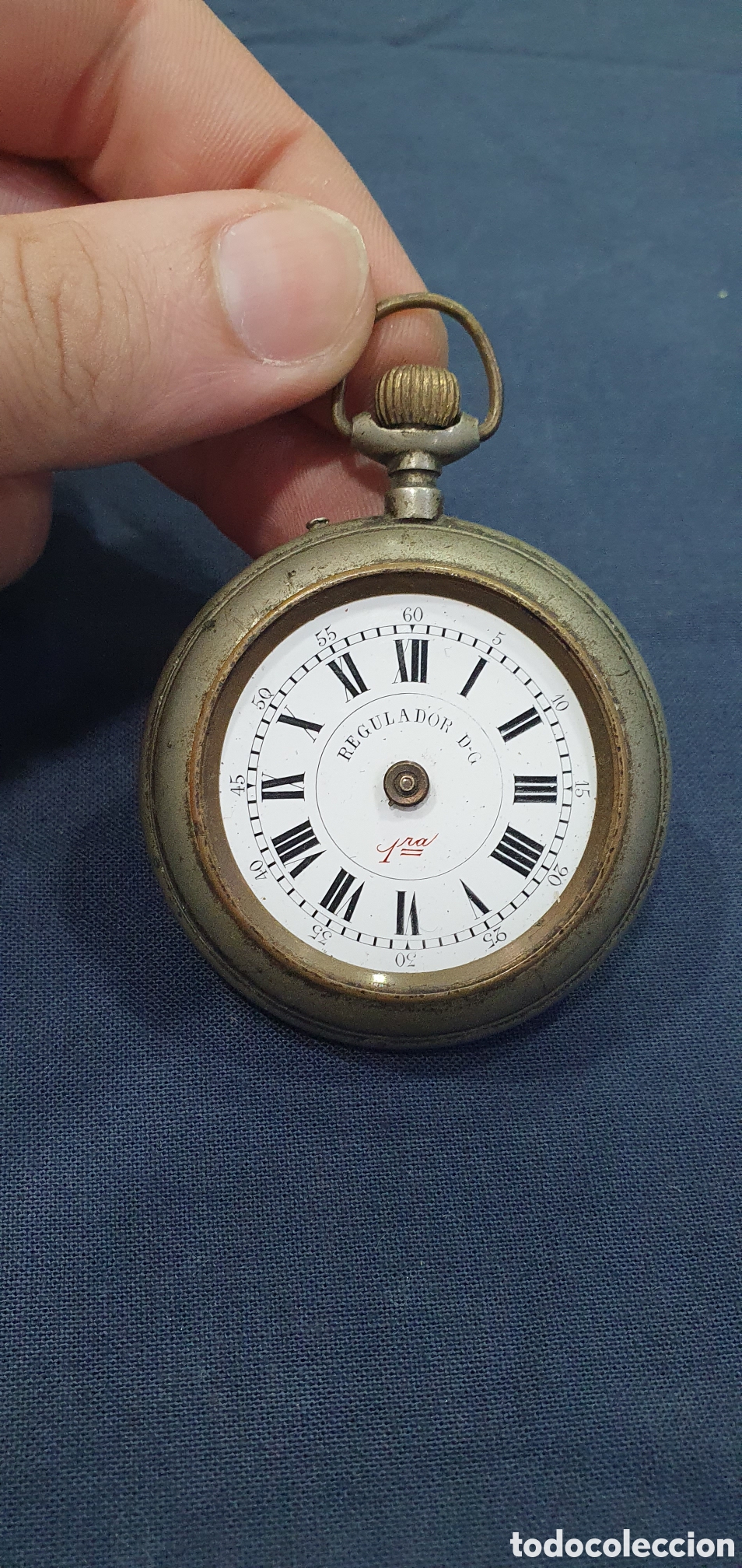 Rel&oacute;gios de bolso: Reloj de bolsillo Regulador D. G. Con m&aacute;quina Roskopf. (L135)