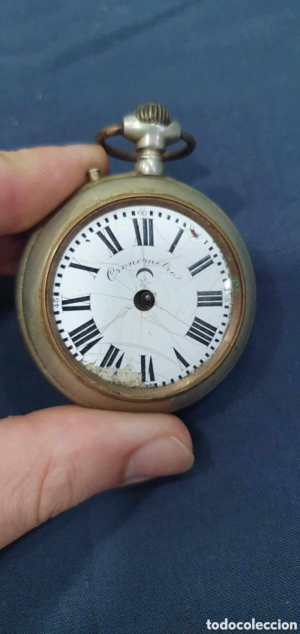 Orologi da taschino: Antiguo reloj de bolsillo Cron&oacute;metro Congo. (L135)