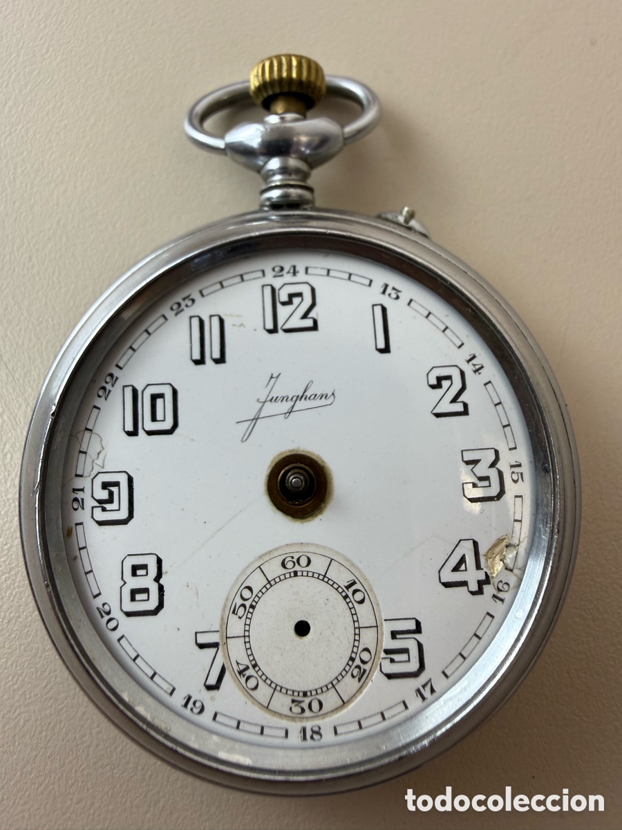 Relojes de bolsillo: Reloj despertador de bolsillo Junghans para reparar o piezas