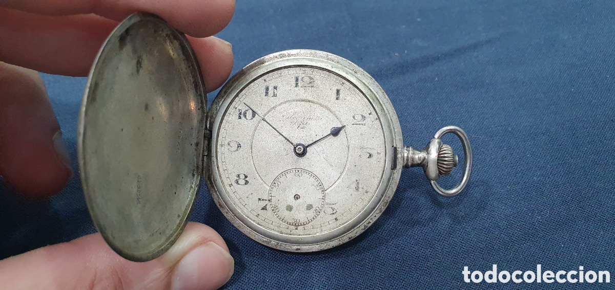 Pocket watches: Reloj de bolsillo Elegancia 1&ordf;. Plata. 3 tapas. (L135)