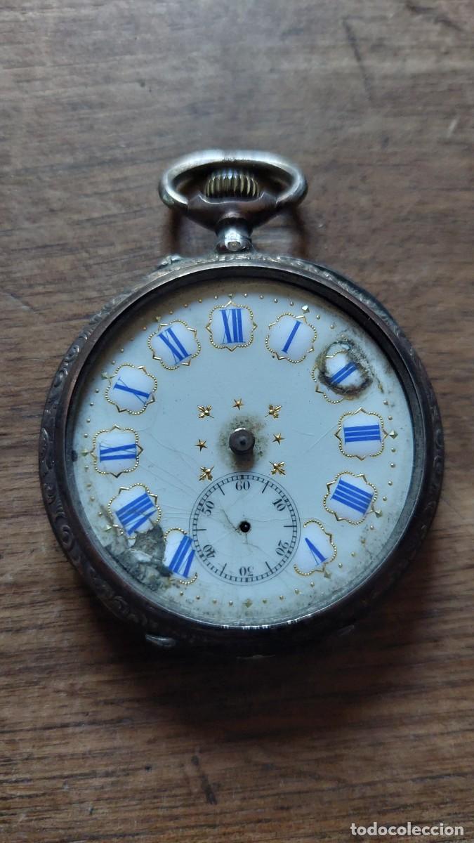 Relojes de bolsillo: Antiguo relog de bolsillo de plata Funciona