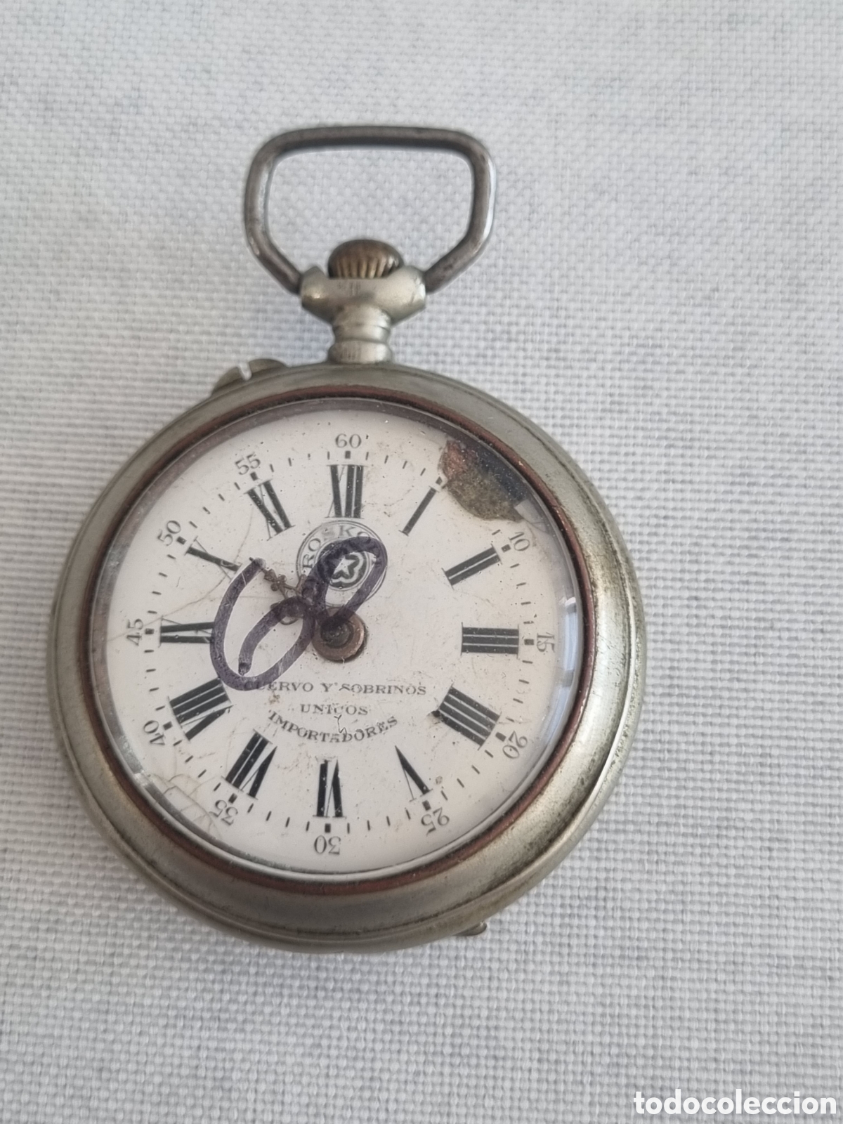 Rel&oacute;gios de bolso: Reloj bolsillo Roskopf patent cuervo y sobrinos