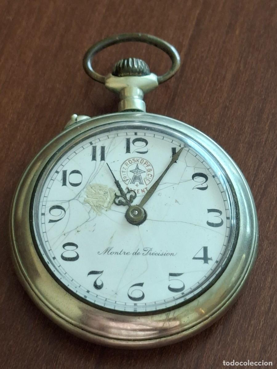 Pocket watches: ANTIGUO RELOJ BOLSILLO FRITZ ROSKOPF