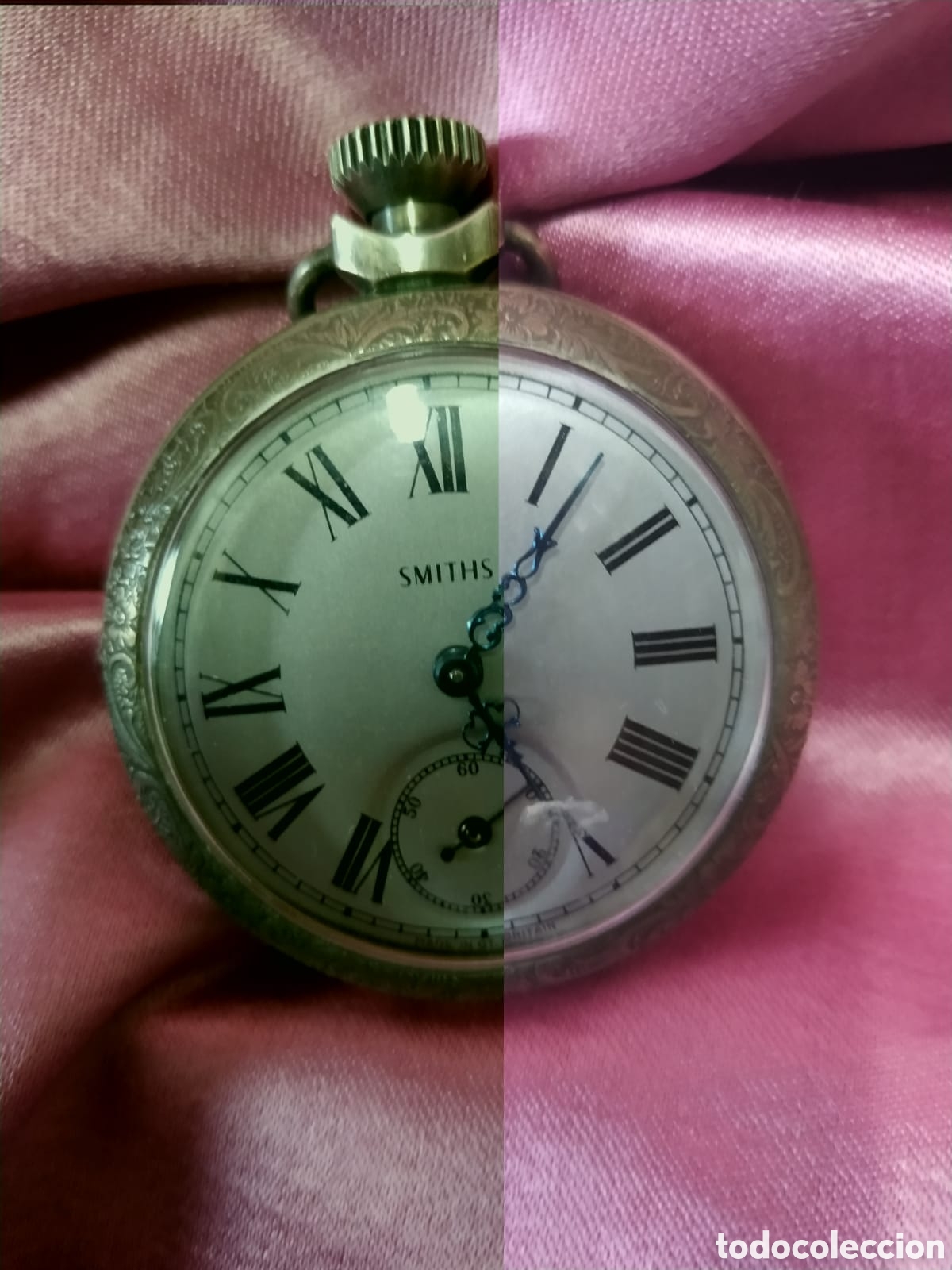Rel&oacute;gios de bolso: Reloj brit&aacute;nico &rdquo;Smith&rdquo;. Caja met&aacute;lica.Funcionando