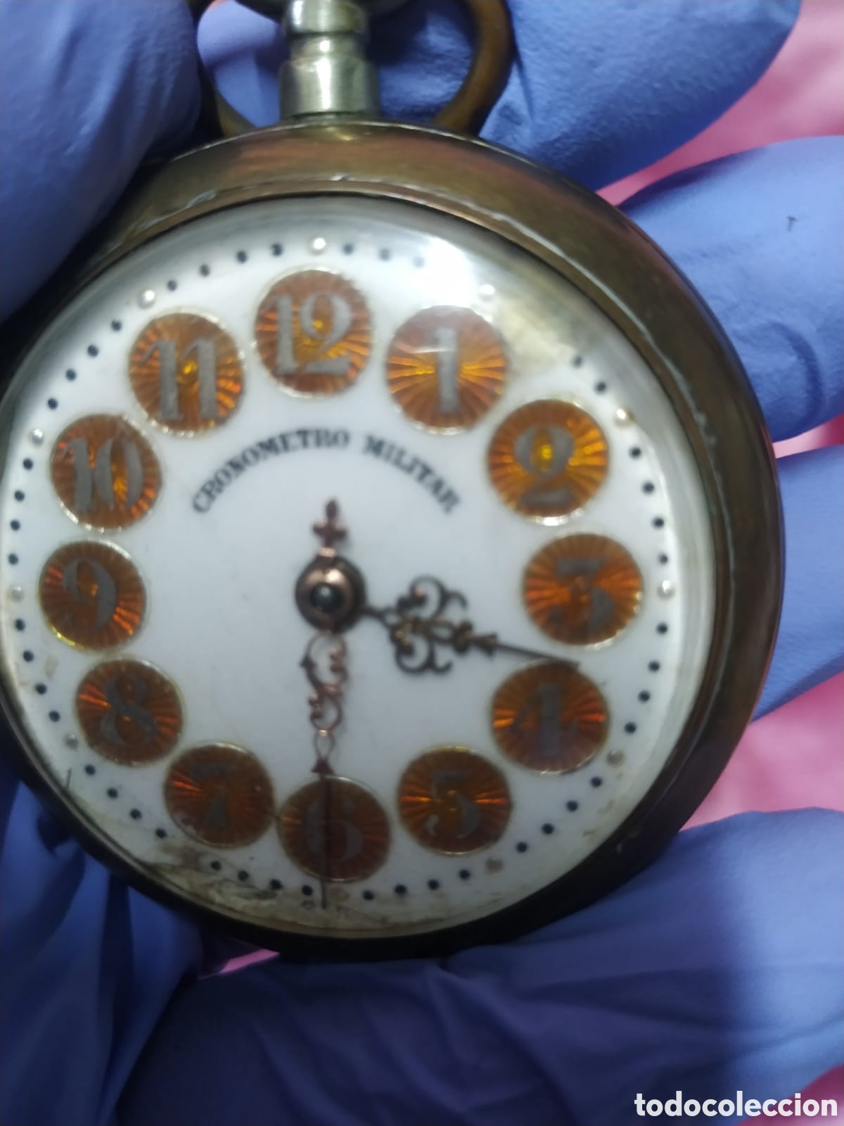 Relojes de bolsillo: Reloj cron&oacute;metro militar. Funcionando - Foto 7
