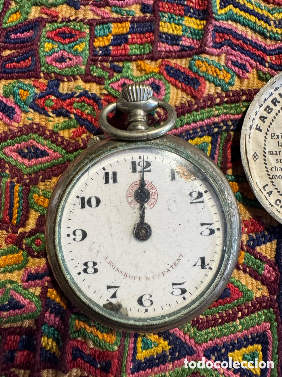 Relojes de bolsillo: Reloj antiguo de bolsillo Rosskopf Patent