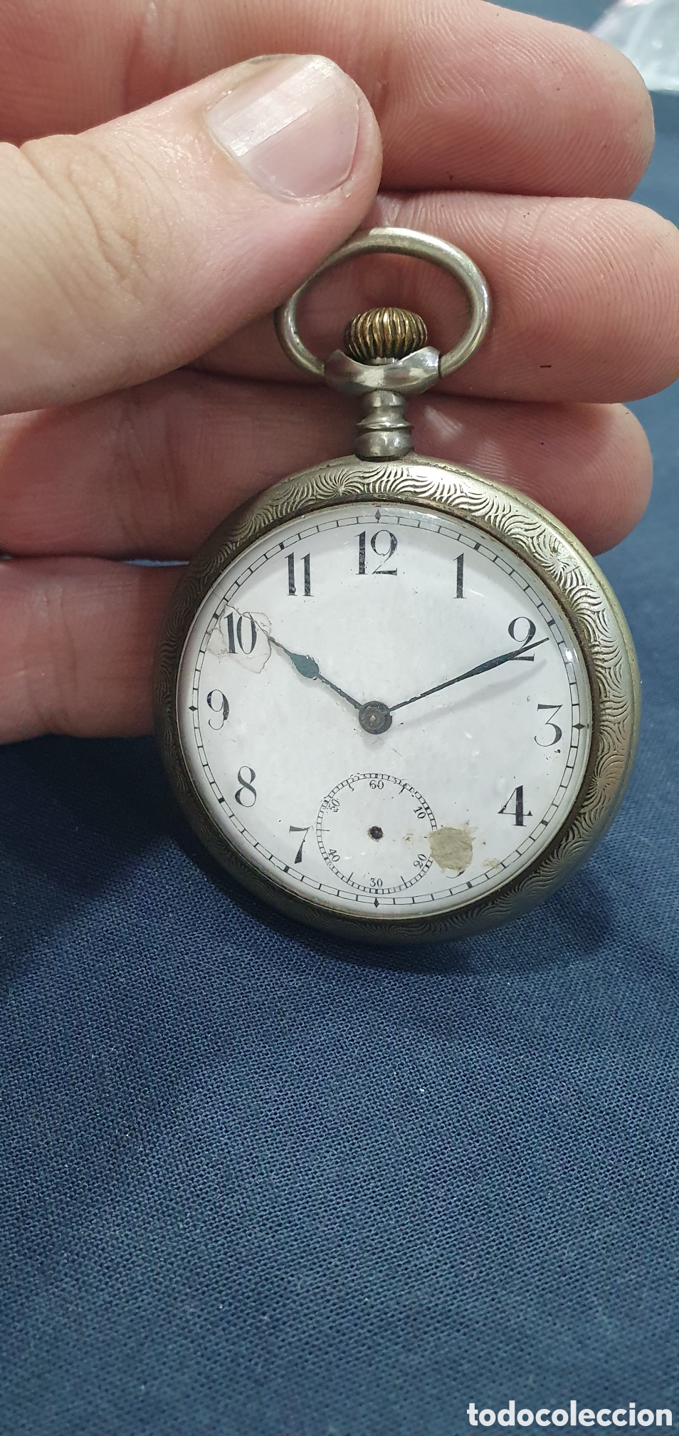 Relojes de bolsillo: Reloj de bolsillo antiguo funcionando. (L120)