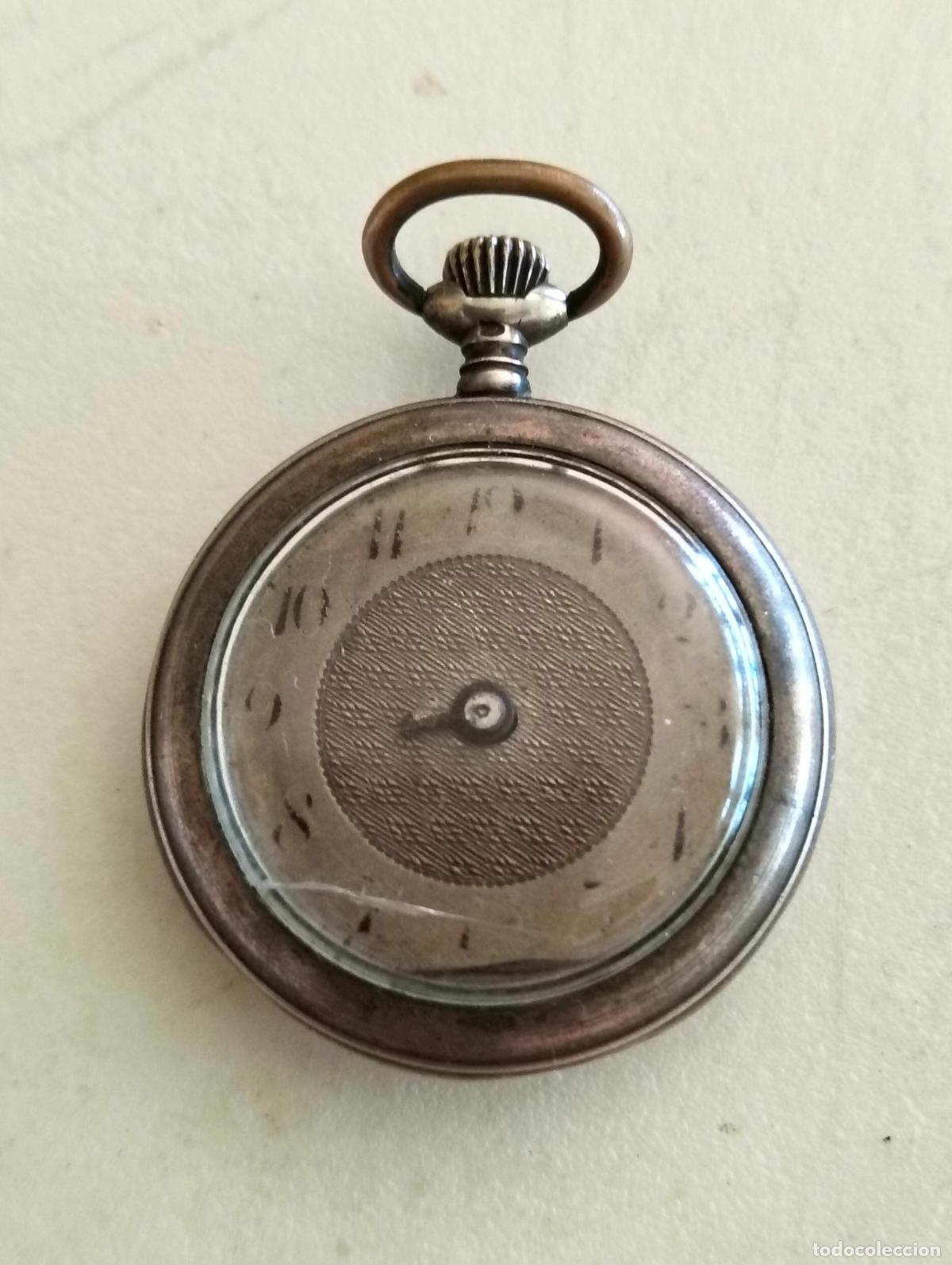 Relojes de bolsillo: PEQUE&Ntilde;O RELOJ DE BOLSILLO DE PLATA, NO FUNCIONA, DIAMETRO 30 MM