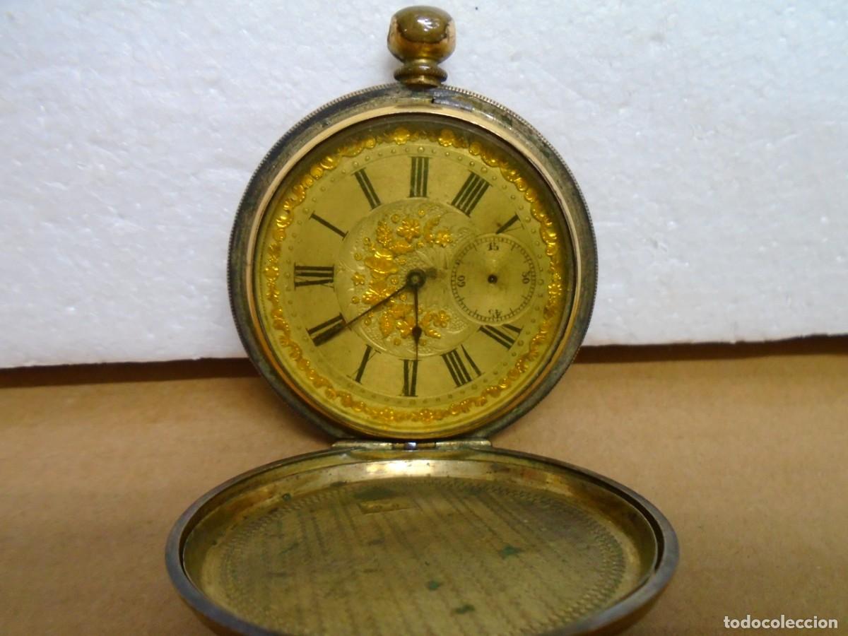 Relojes de bolsillo: MAGNIFICO RELOJ SABONETA DE COLGAR DE U.JOSEPH JEANNOT CON CAJA DE PLATA PLAQUE OR18K.