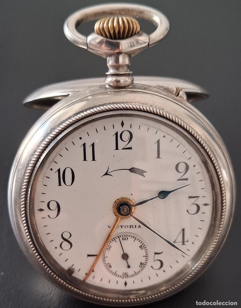 Relojes de bolsillo: ANTIGUO RELOJ DE BOLSILLO CON ALARMA - (SONERIA) - Y EN CAJA DE PLATA - FUNCIONANDO -.