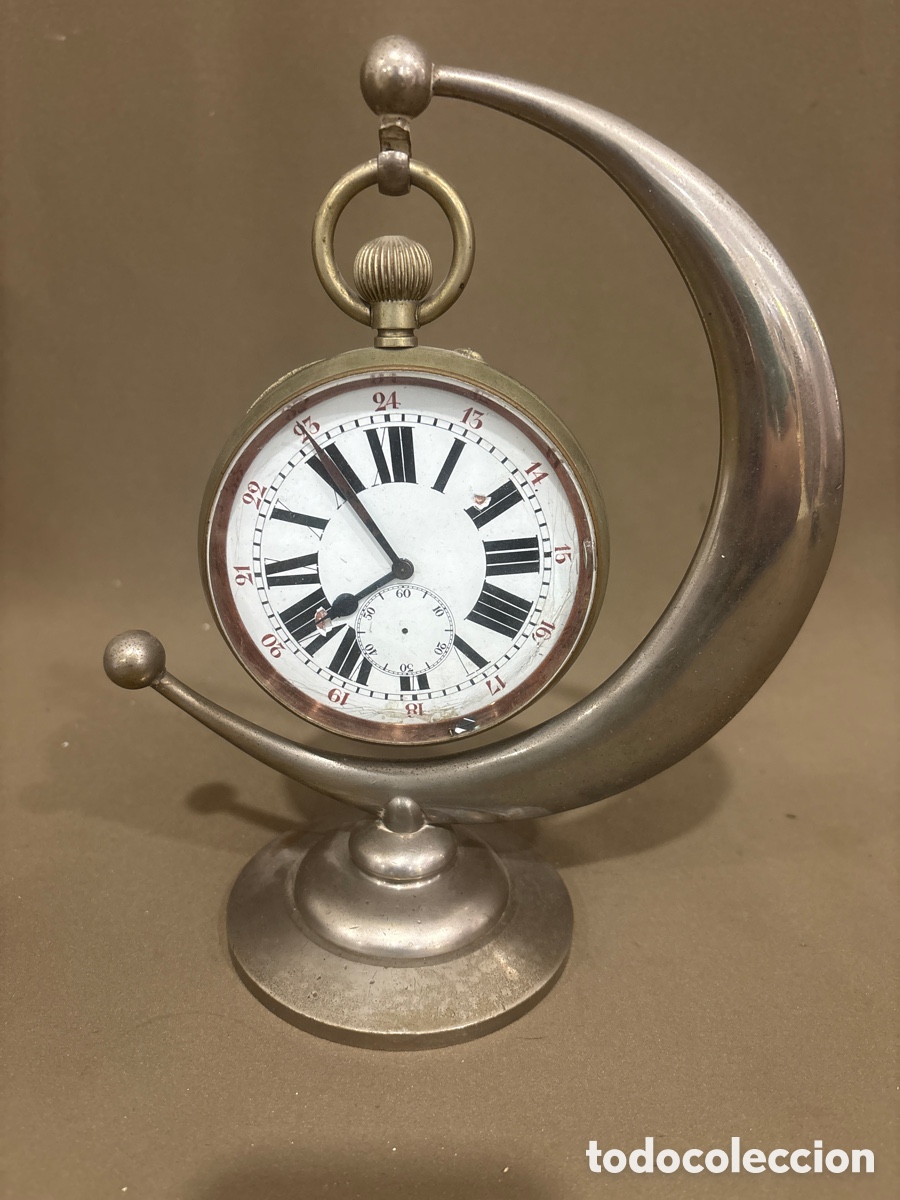 Relojes de bolsillo: Antiguo reloj tipo bolsillo tipo goliath o ferroviario,10cm de di&aacute;metro sin contar corona*NO FUNCION