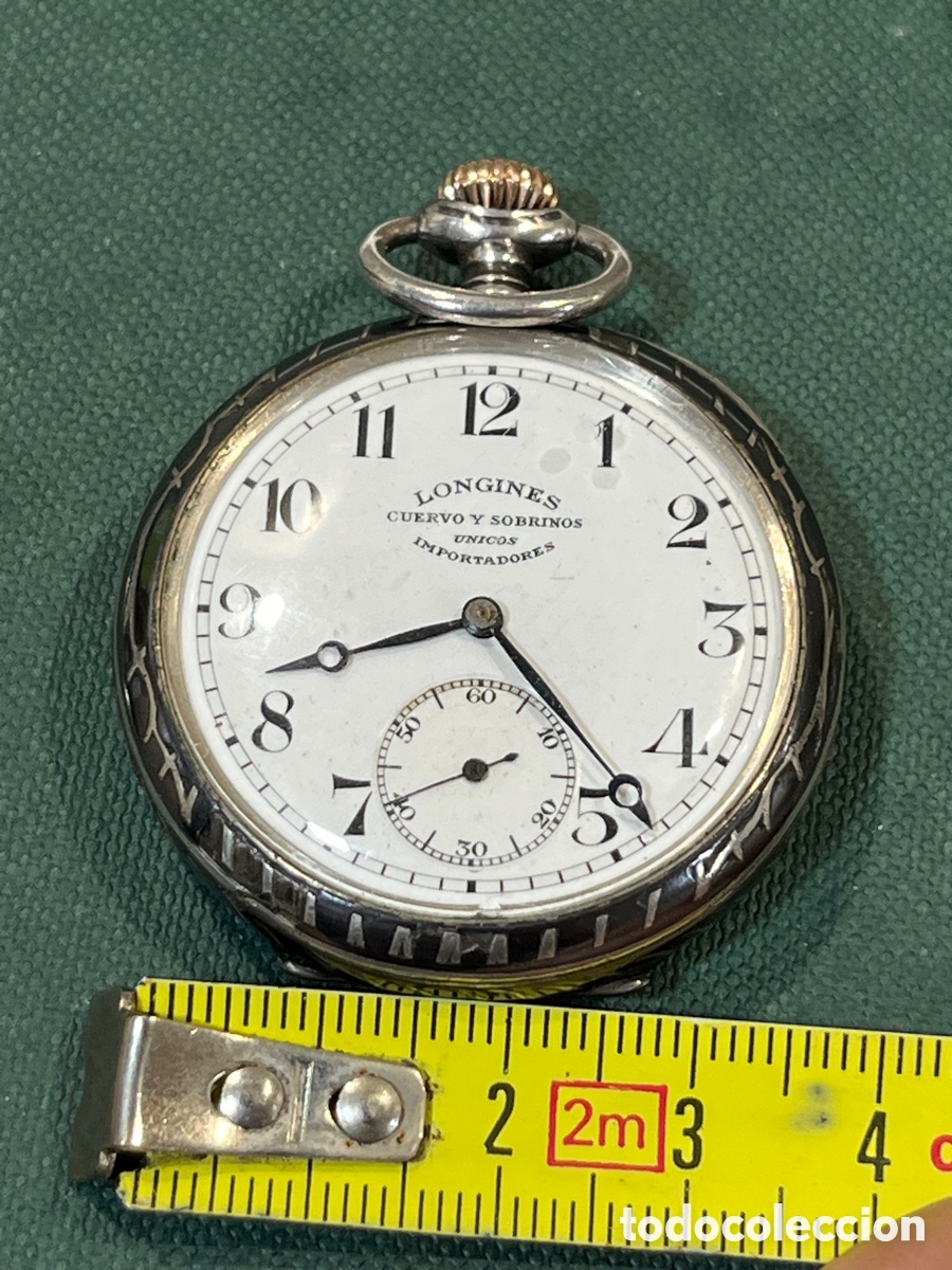 Relojes de bolsillo: Reloj de bolsillo Longines cuervo y sobrinos