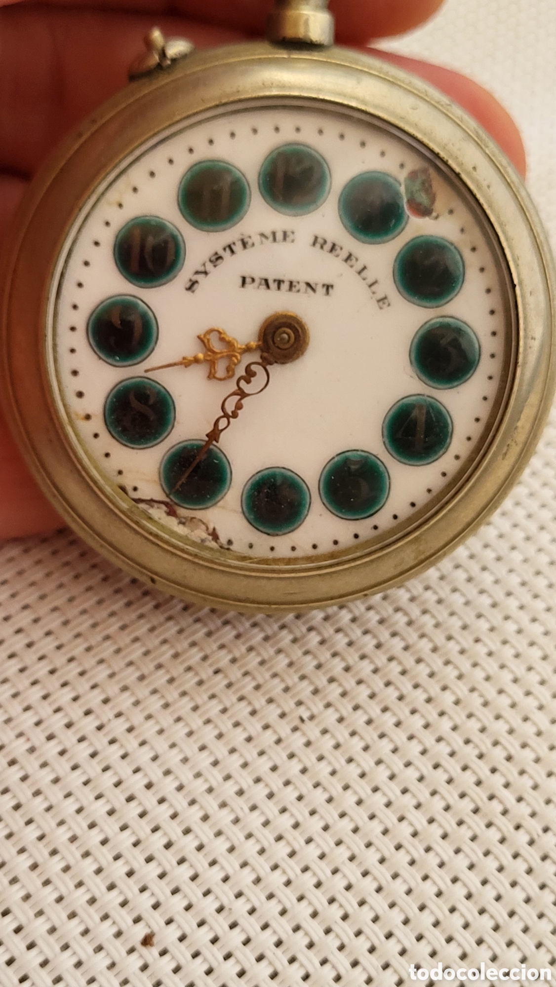 Relojes de bolsillo: Reloj bolsillo carga manual Roskopf Patent