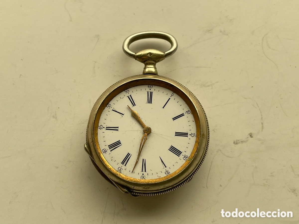 Relojes de bolsillo: Reloj de bolsillo de llave, caja decorada - para piezas o reparar