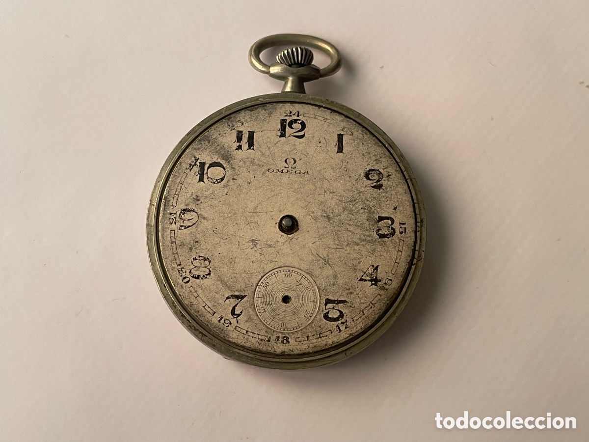 Relojes de bolsillo: Reloj de bolsillo Omega 15 rub&iacute;s, 47 mm, para piezas