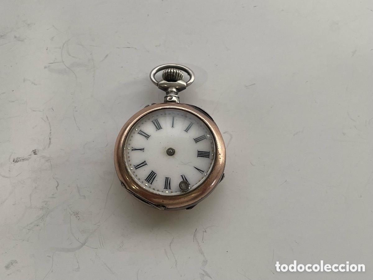 Relojes de bolsillo: Reloj bolsillo/colgante dama, caja plaqu&eacute; grabada, sello H. Bigot &agrave; Connerr&eacute;