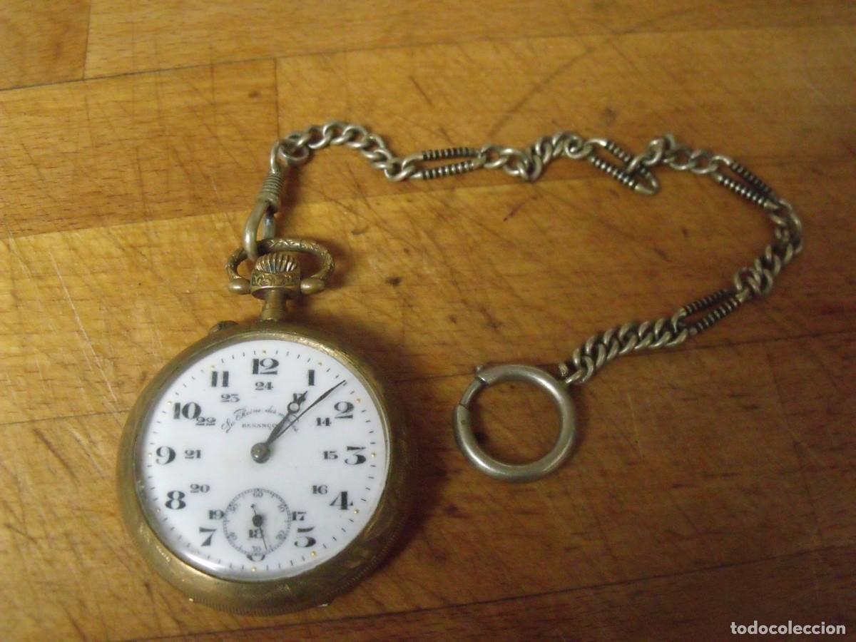 Relojes de bolsillo: ANTIGUO RELOJ BOLSILLO EN ARGENTAN-A&Ntilde;O 1920-LOTE 259-100-FUNCIONA-LEONTINA EPOCA