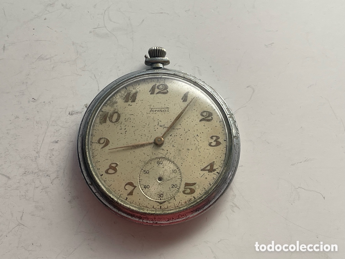 Relojes de bolsillo: Reloj de bolsillo Tormas 48mm - no funciona, para piezas