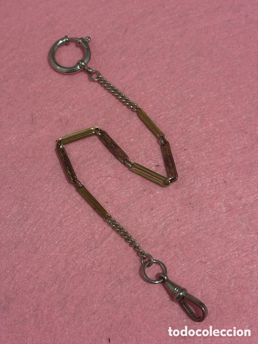 Relojes de bolsillo: Antigua leontina para reloj de bolsillo