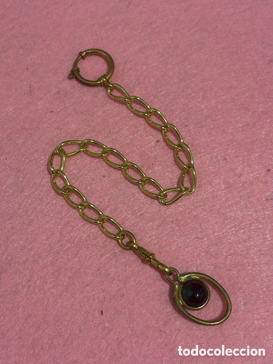 Relojes de bolsillo: Antigua leontina para reloj de bolsillo