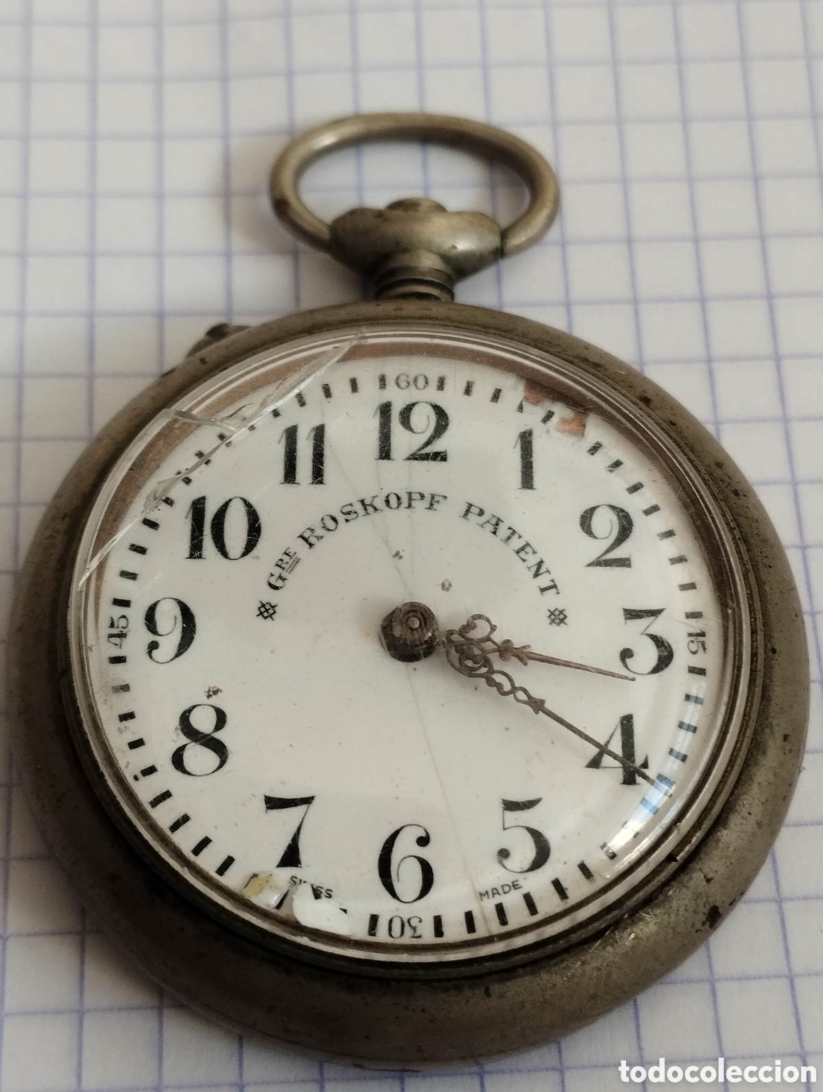Relojes de bolsillo: RELOJ BOLSILLO ROSKOPF PATENT
