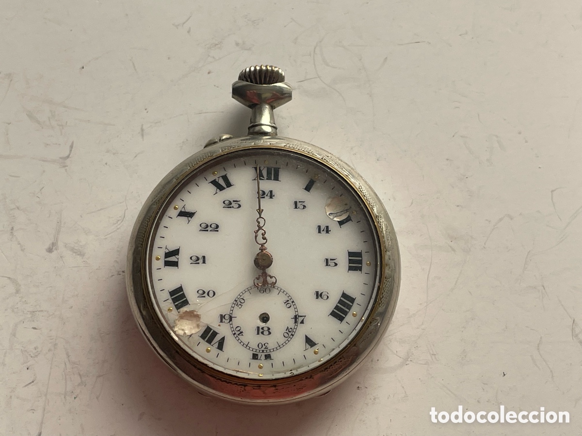 Relojes de bolsillo: Reloj de bolsillo esfera 24h doble numeraci&oacute;n, para piezas