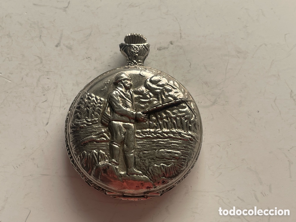 Relojes de bolsillo: Reloj de bolsillo OLMA caja en relieve, para piezas,