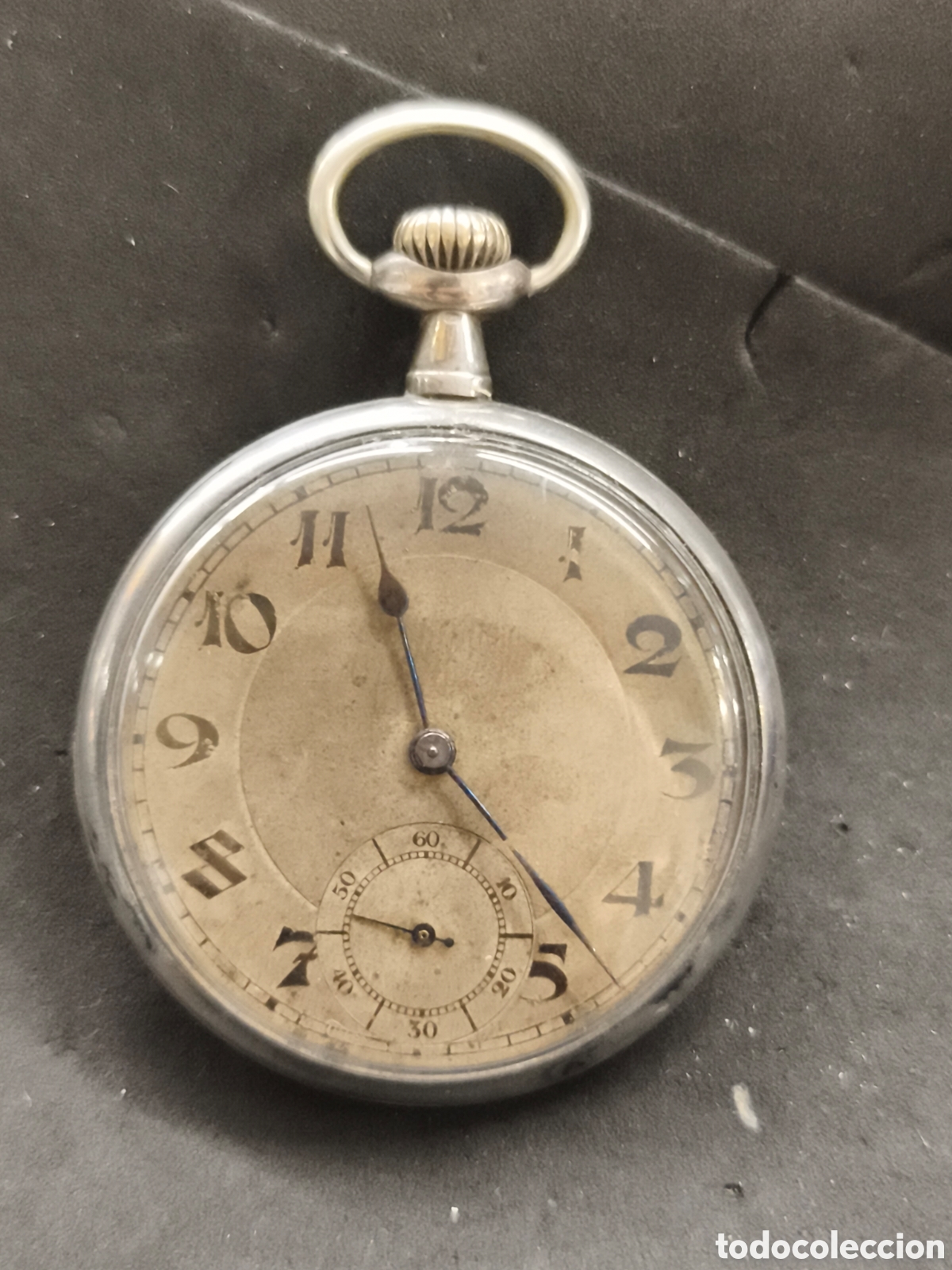 Relojes de bolsillo: Antiguo reloj de bolsillo de plata 4,7cm di&aacute;metro
