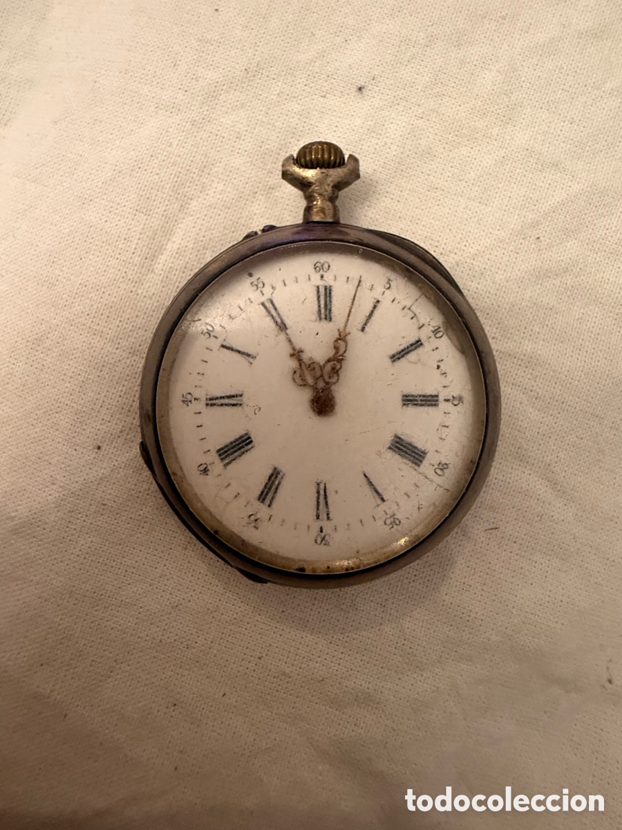 Relojes de bolsillo: Reloj de bolsillo franc&eacute;s VEIZY &Agrave; N&Eacute;RAC &ndash; plata &ndash; siglo XIX &ndash; funcionando