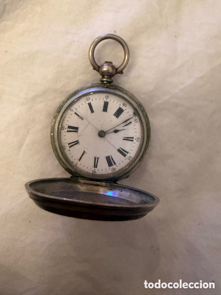Relojes de bolsillo: Reloj de bolsillo BAUTTE GENEVE suizo &ndash; plata &ndash; doble tapa &ndash; para restaurar