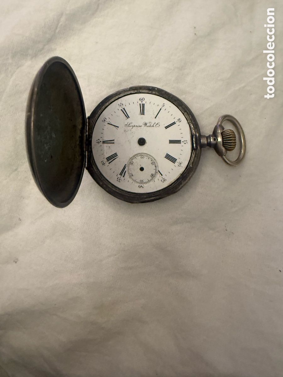 Relojes de bolsillo: Reloj de bolsillo SURPRISE WATCH FACTORY &ndash; plata &ndash; siglo XIX &ndash; para restaurar . 5 cm.