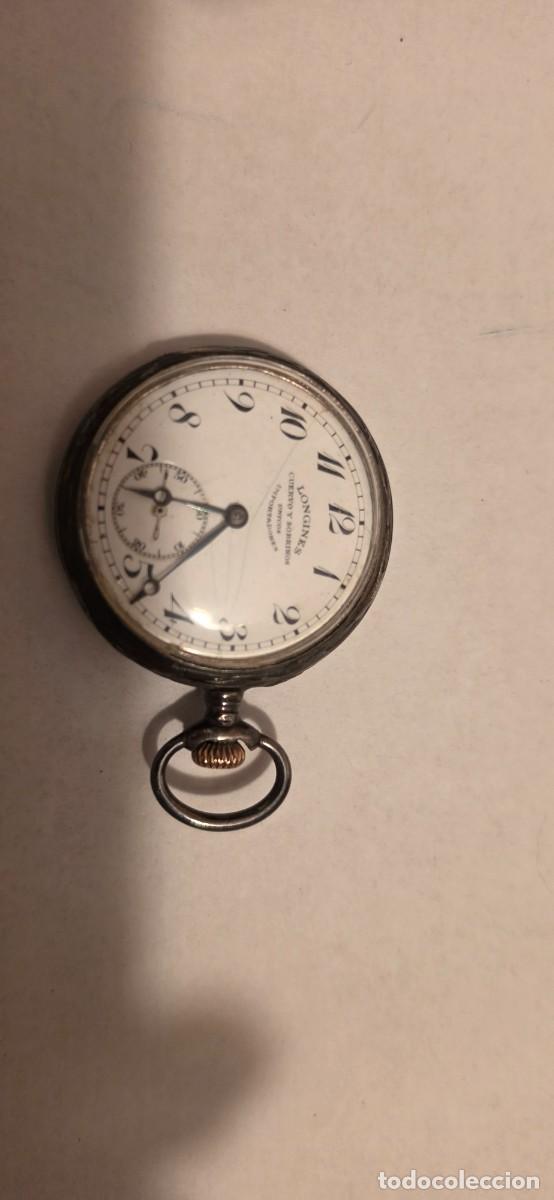 Relojes de bolsillo: Precioso reloj bolsillo Cuervo y Sobrinos plata Longines funcionando