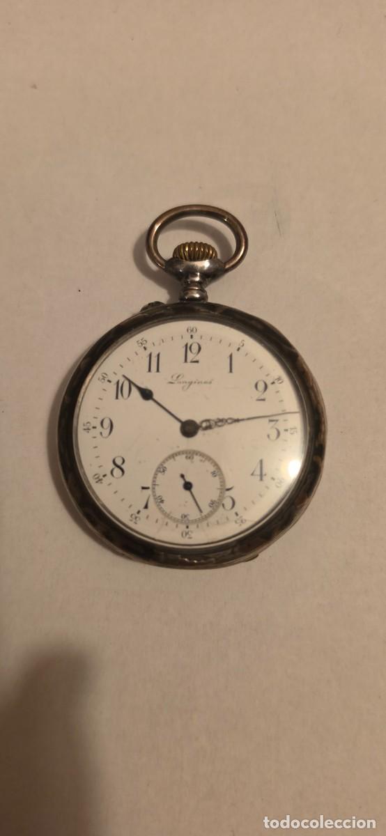 Relojes de bolsillo: Precioso reloj bolsillo longines caja labrada y funcionando