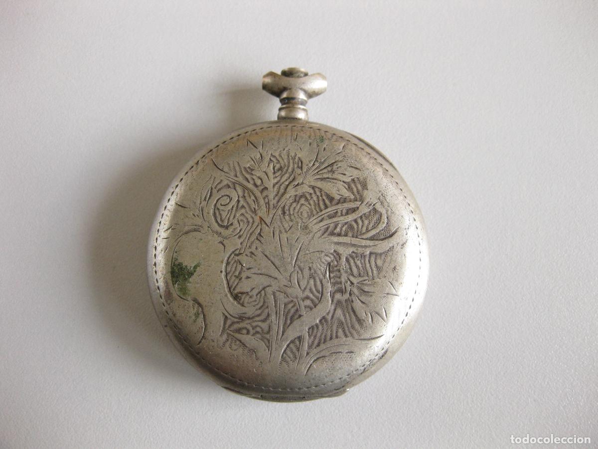 Orologi da taschino: ANTIGUA CAJA DE RELOJ DE BOLSILLO DE PLATA 800