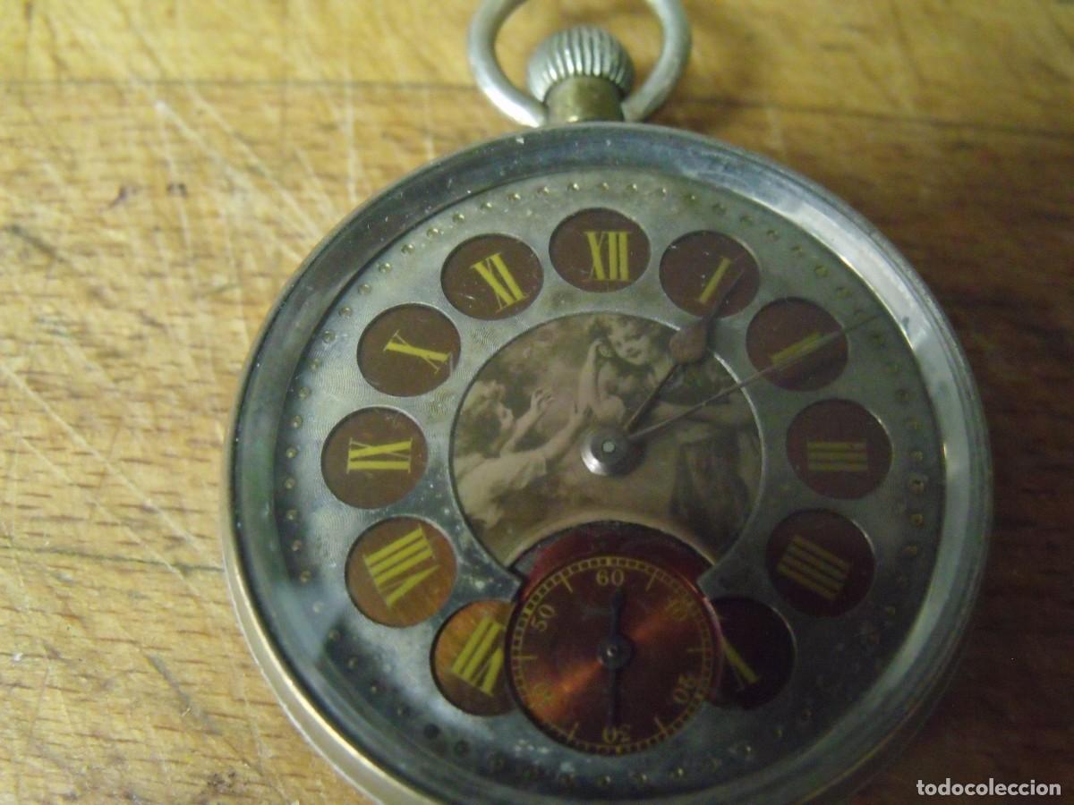 Relojes de bolsillo: ANTIGUO RELOJ BOLSILLO EN METAL-A&Ntilde;O 1920-LOTE 676-esfera muy original