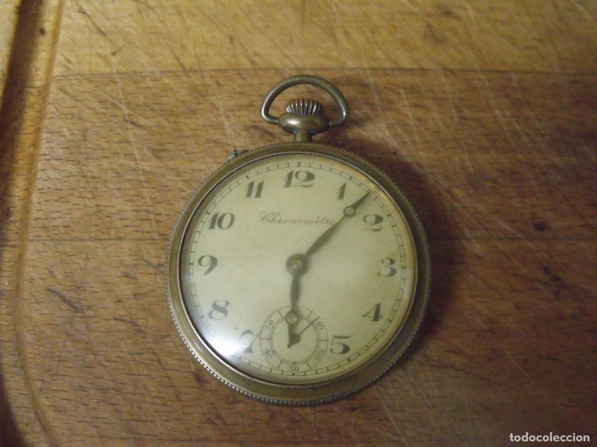 Relojes de bolsillo: ANTIGUO RELOJ BOLSILLO EN METAL DORADO-A&Ntilde;O 1920-LOTE 259-101-FUNCIONA