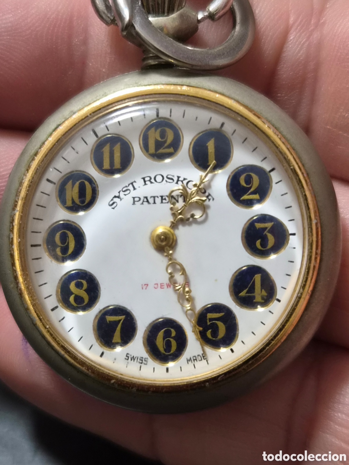 Relojes de bolsillo: BONITO Y ANTIGUO RELOJ DE BOLSILLO ROSKOPF DE BOLSILLO FUNCIONANDO Y ORIGINAL GRAN ESTADO