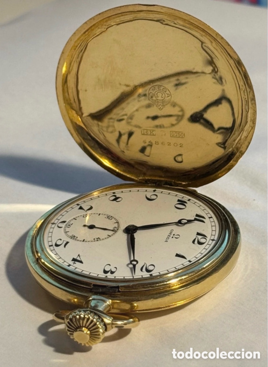 Relojes de bolsillo: Reloj de bolsillo Omega oro 18k