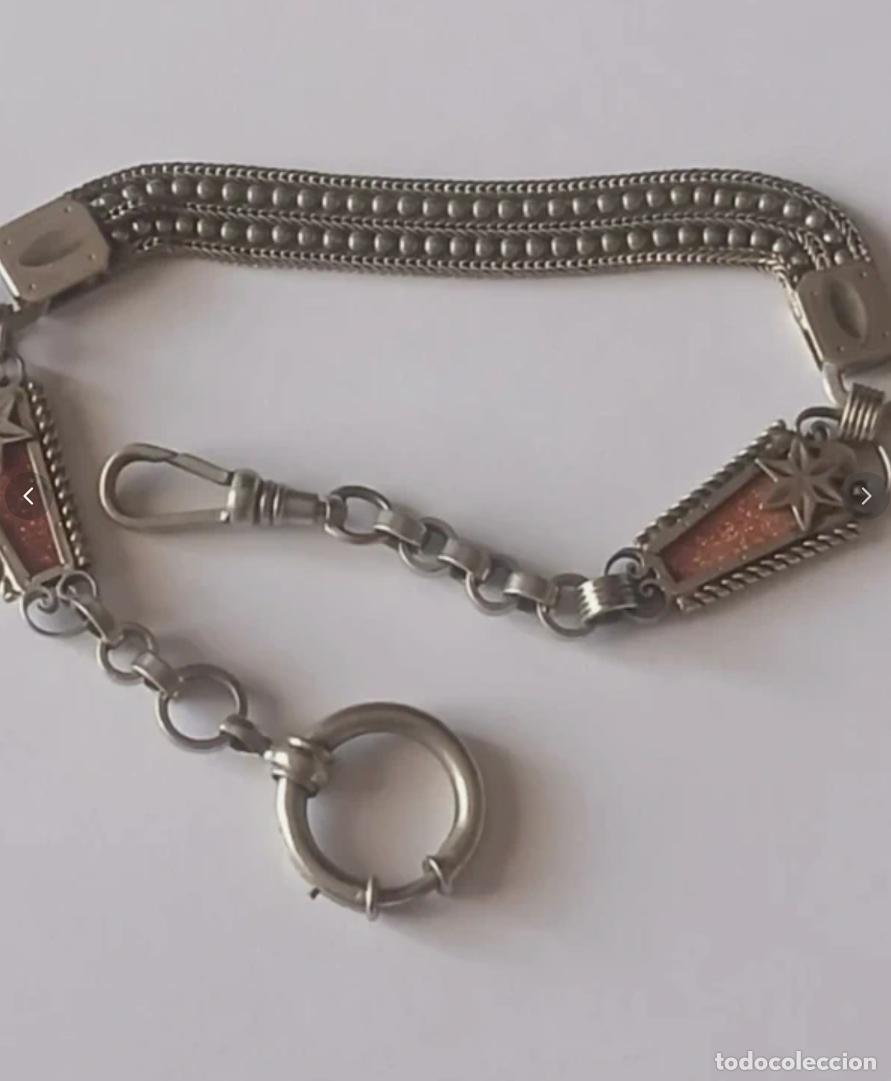 Relojes de bolsillo: Leontina vintage para reloj de bolsillo tipo Charivari b&aacute;varo alpino