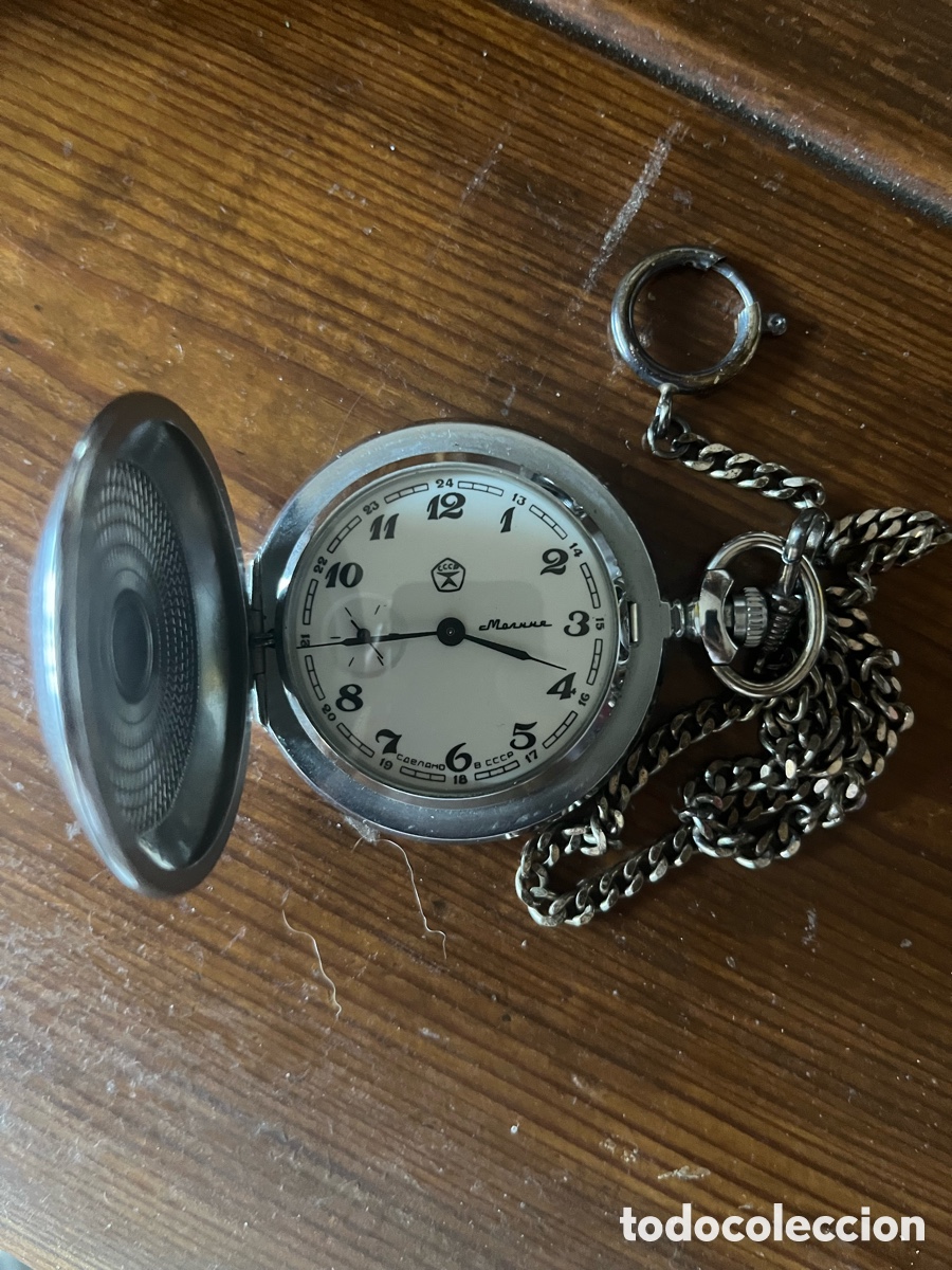 Orologi da taschino: Reloj de bolsillo estilo sovi&eacute;tico (Funciona perfectamente)