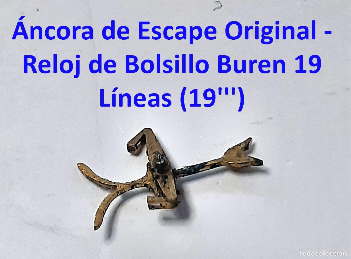 Pocket watches: &Aacute;ncora de Escape Original - Reloj de Bolsillo Buren 19 L&iacute;neas (19''') - X