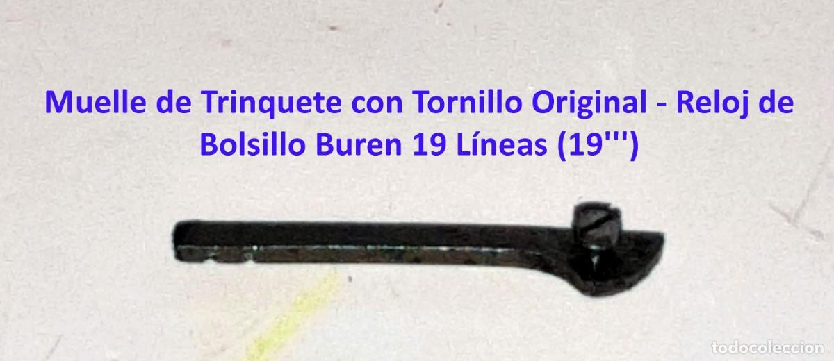 Relojes de bolsillo: Muelle de Trinquete con Tornillo Original - Reloj de Bolsillo Buren 19 L&iacute;neas (19''') - X