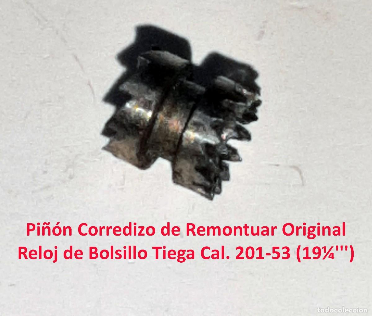 Orologi da taschino: Pi&ntilde;&oacute;n Corredizo de Remontuar Original - Reloj de Bolsillo Tiega Cal. 201-53 (19&frac14;''') - X