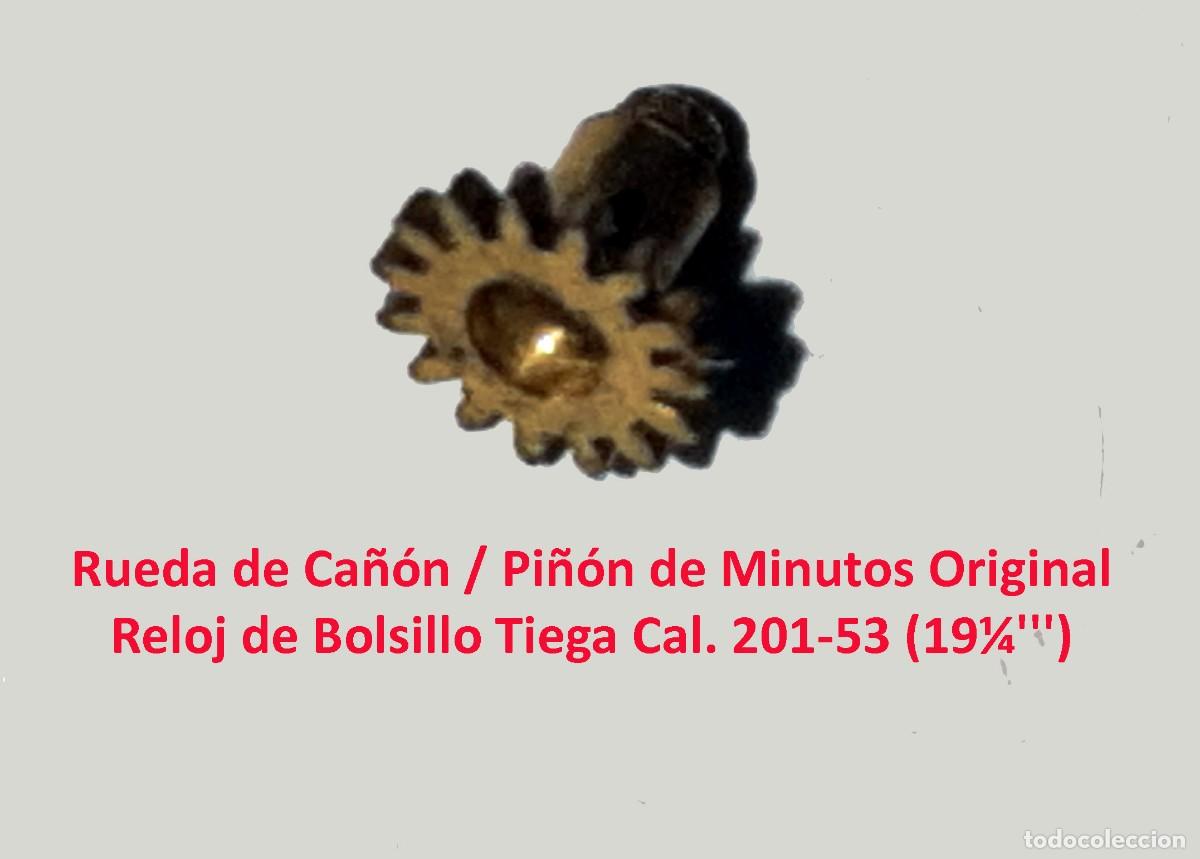Orologi da taschino: Rueda de Ca&ntilde;&oacute;n / Pi&ntilde;&oacute;n de Minutos Original - Reloj de Bolsillo Tiega Cal. 201-53 (19&frac14;''') - X