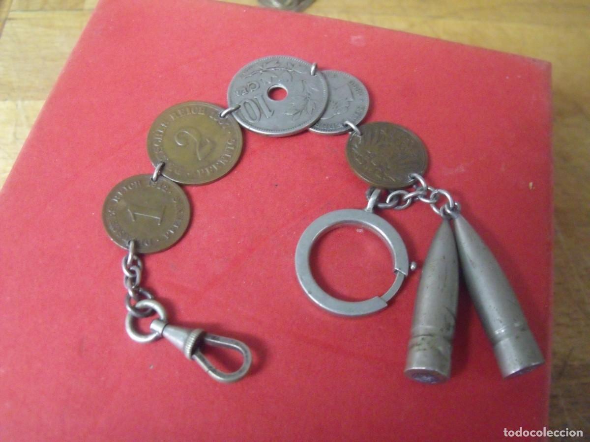 Relojes de bolsillo: ORIGINAL LEONTINA DE TRINCHERAS-1&ordf; GUERRA MUNDIAL-MONEDAS Y BALAS- A&Ntilde;OS 1915/18-LOTE 259-101
