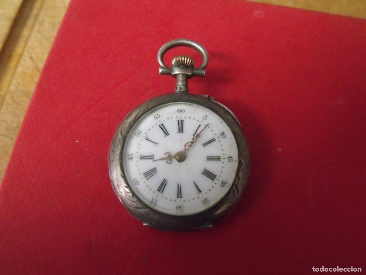Relojes de bolsillo: antiguo reloj BOLSILLO EN PLATA PUNZONADA-A&Ntilde;O 1900--LOTE 259-101-