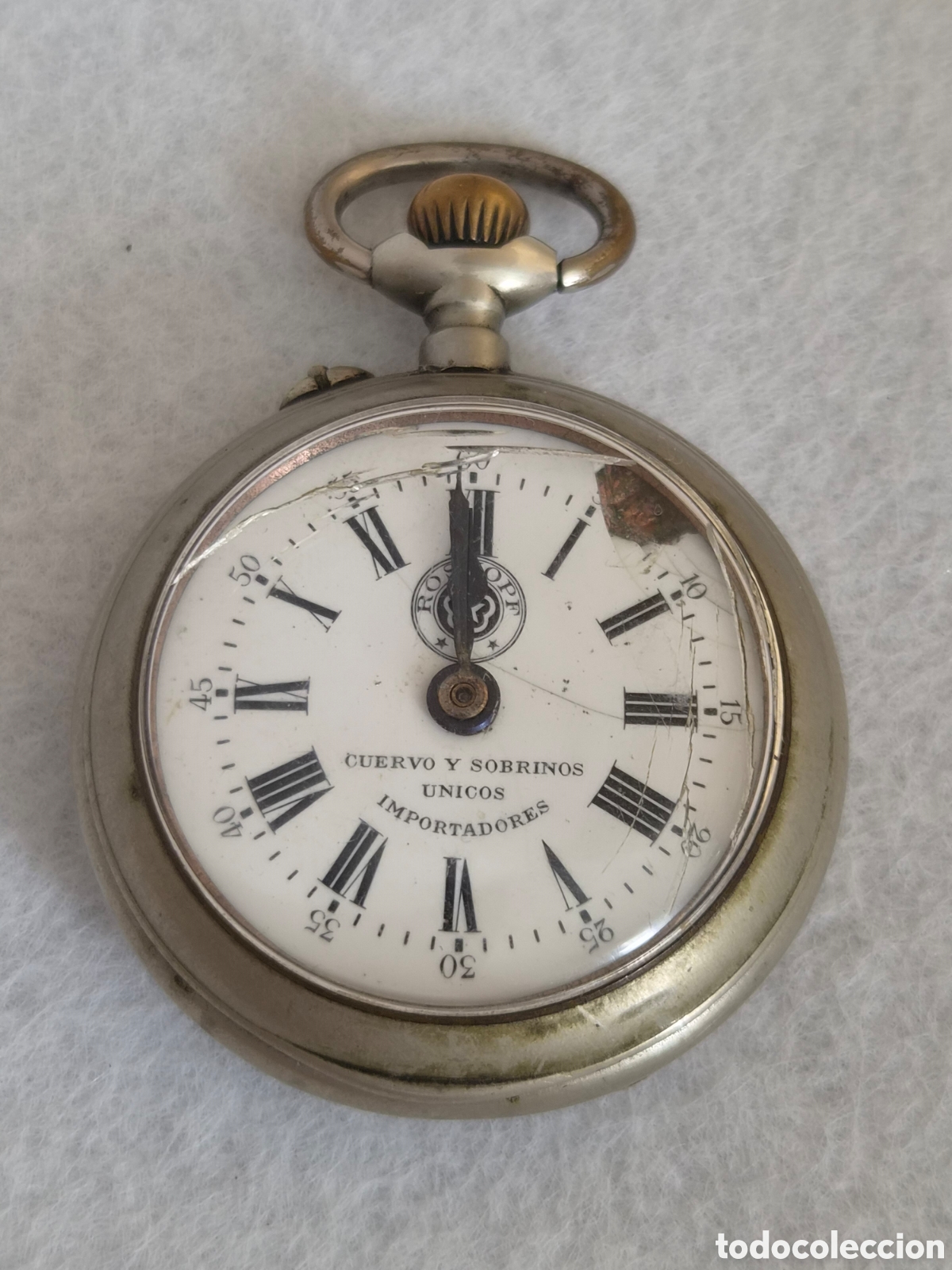 Relojes de bolsillo: Reloj bolsillo Roskopf cuervo y sobrinos. B01