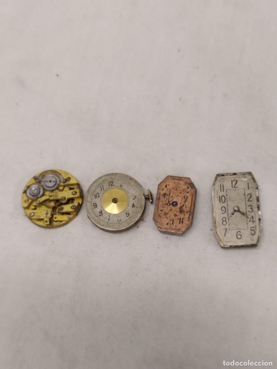 Relojes de bolsillo: Lote 4 Maquinarias y Esferas de Reloj Antiguo - Para Piezas, Restauraci&oacute;n o Steampunk.