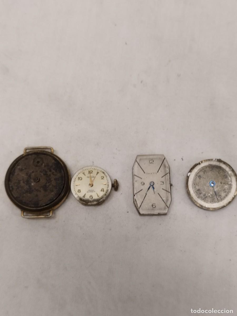 Relojes de bolsillo: Lote 4 Maquinarias y Esferas de Reloj Antiguo - Para Piezas, Restauraci&oacute;n o Steampunk.